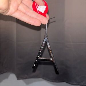 Ashland Silver Letter A Ornament